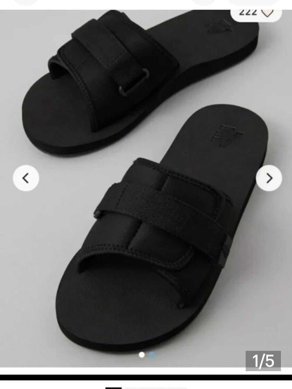 AE Black Slide Sandal - Men's Casual Slip-On Size 10